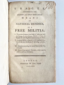 1781 GRANVILLE SHARP. On the Right to Bear Arms & Form Public Militias. Second Amendment Foundational Text.