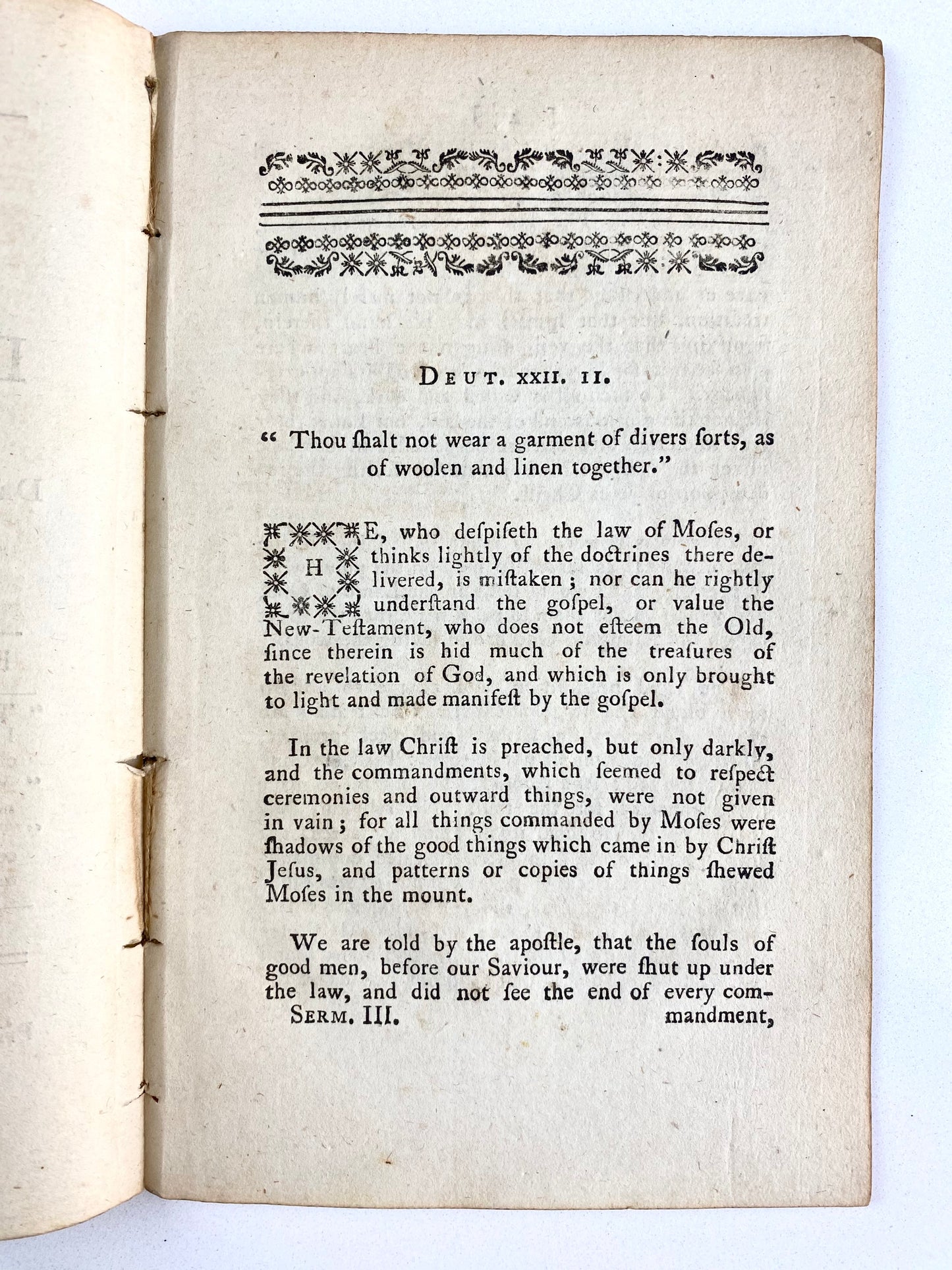 1754 JOHN CENNICK. Early Methodist - Moravian Sermon on Mixed Linen and Wool. Revivalist.