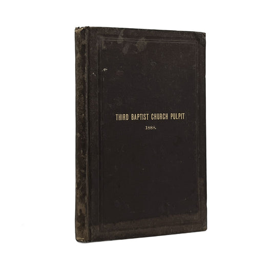 1888 J.P. GREENE. Third Baptist Church Pulpit