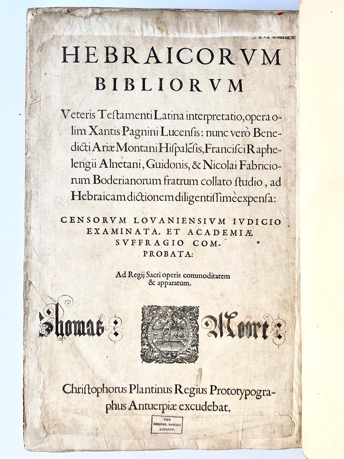 1572 CHRISTOPHER PLANTIN. Interlinear Old and New Testaments. The Greatest Biblical Printing of the Era.