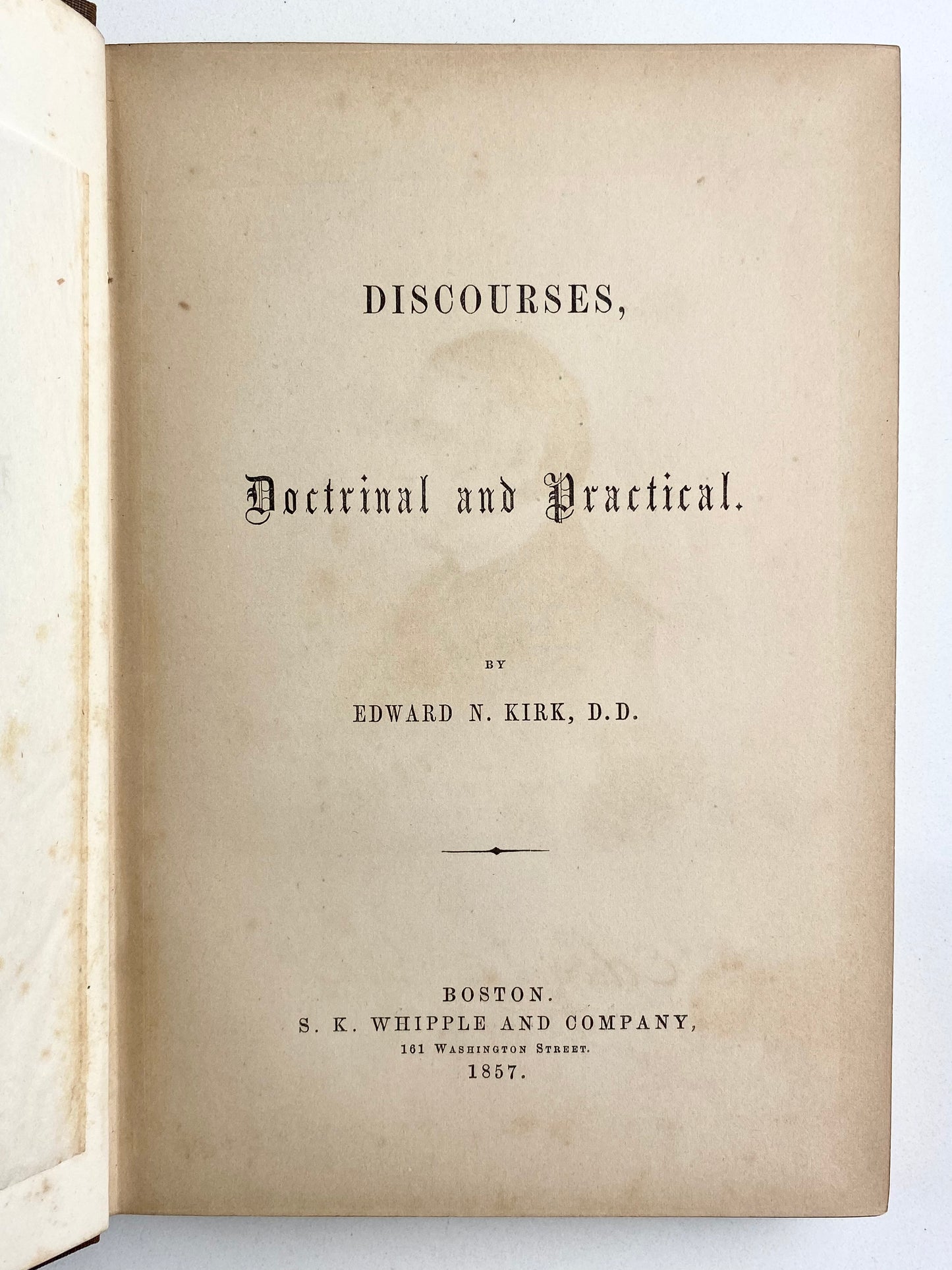 1857 E. N. KIRK. Lectures on Miracles & Prayer. Co-worker with Finney. Led D. L. Moody to Christ