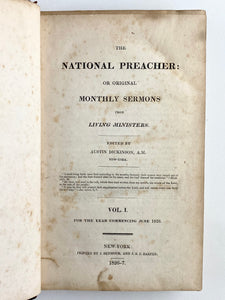 1826-1829 THE NATIONAL PREACHER. Three Years of the Best of the American Pulpit. Superb!