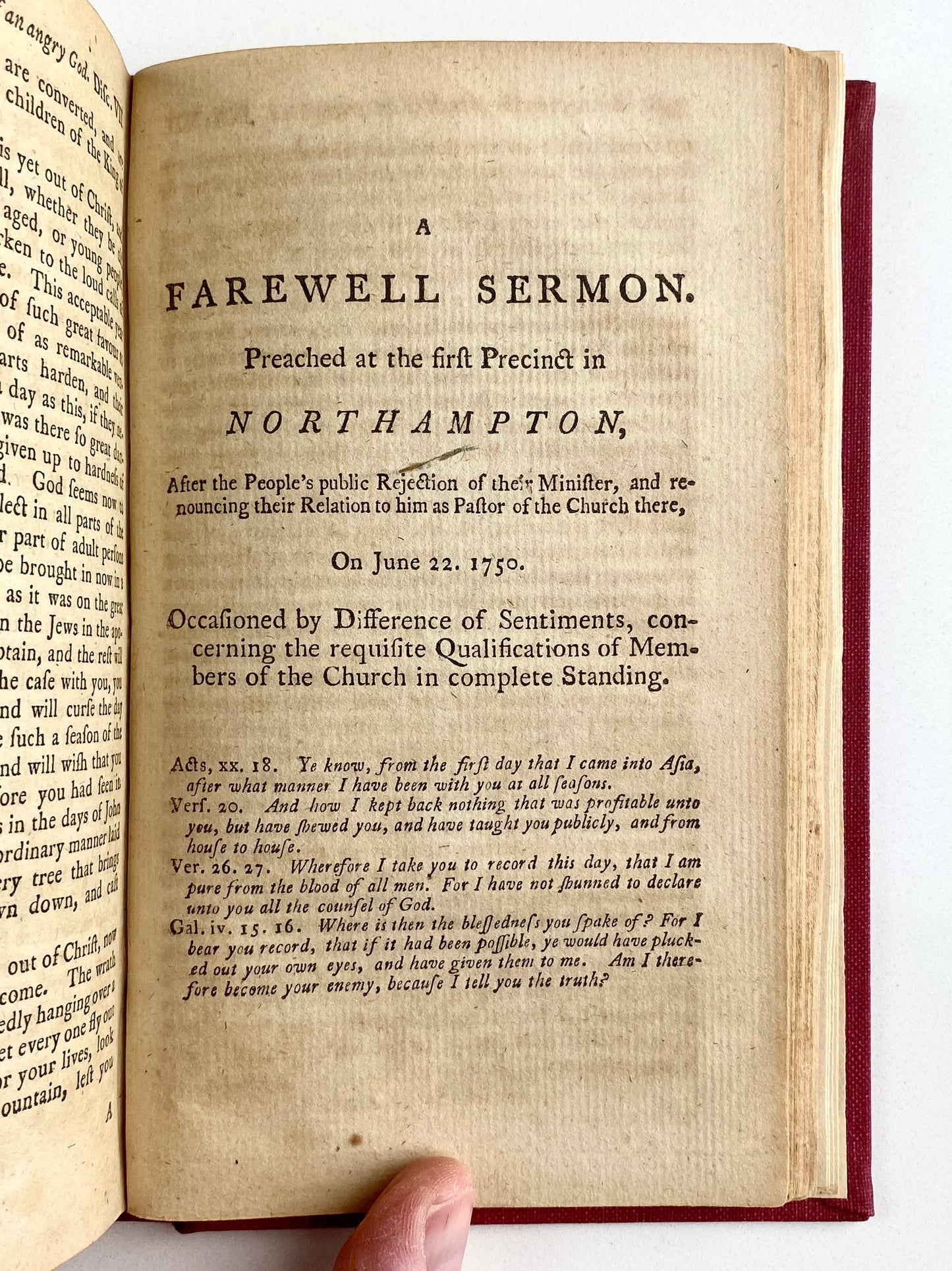 1785 JONATHAN EDWARDS. Important Scottish Edition of His Sermons + Account of His Dimissal!