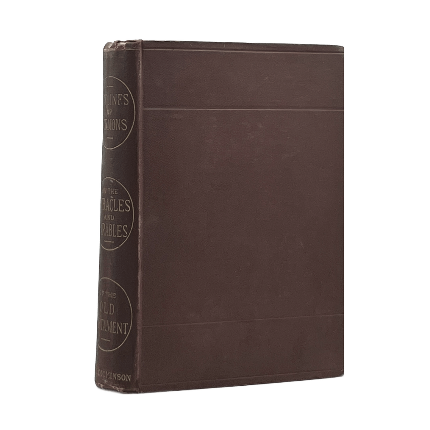 1878 A LONDON MINISTER. Outlines of Sermons on the Miracles and Parables of the