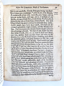 1647 THOMAS MANTON. A Plea for Unity in the Church During the English Civil War.