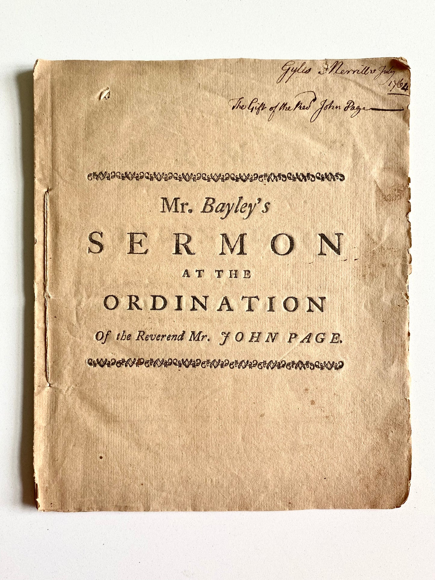 1764 ABNER BAYLEY. Ministers to Preach Christ - Not Themselves. New-Hampshire Interest.