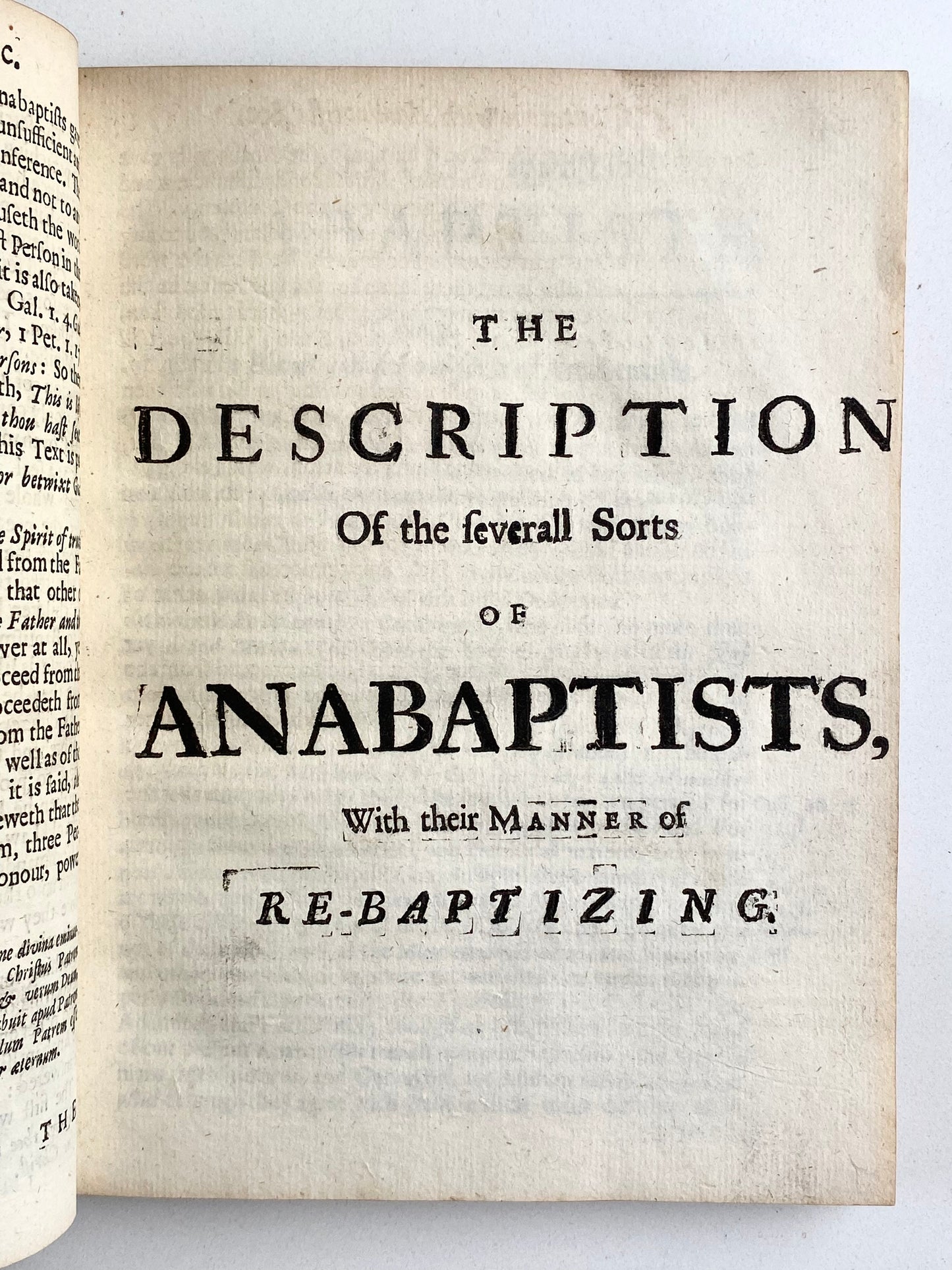 1660 DANIEL FEATLEY. The Dippers Dipt. Important Anti-Baptist Puritan Polemic. Scathing!