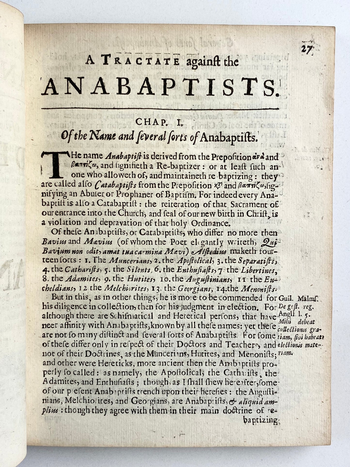 1660 DANIEL FEATLEY. The Dippers Dipt. Important Anti-Baptist Puritan Polemic. Scathing!