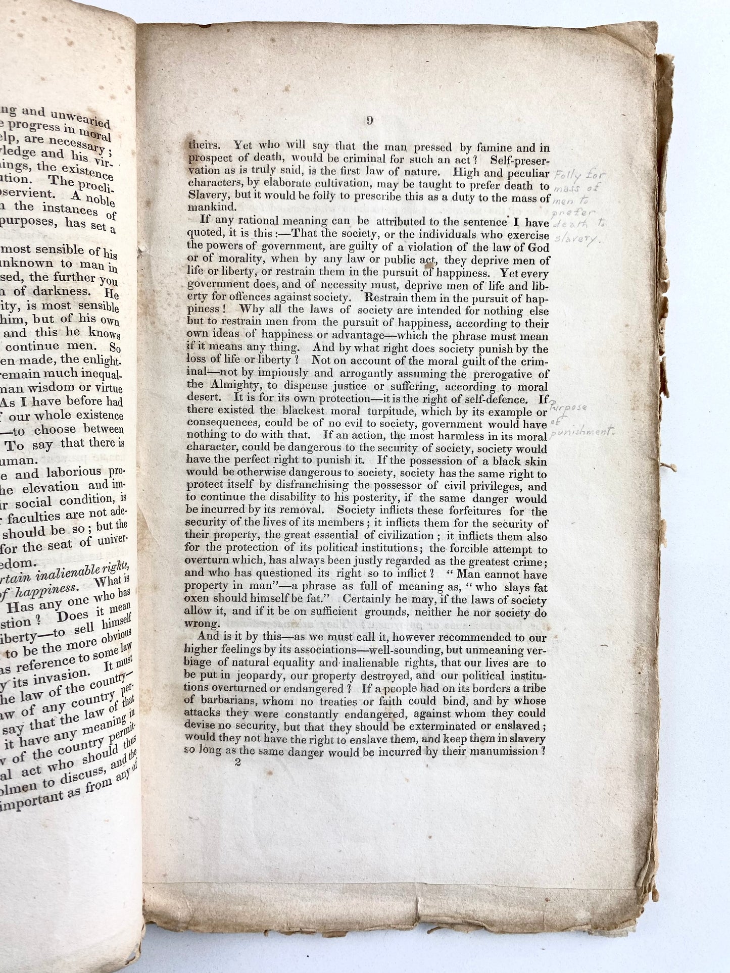 1838 SOUTH CAROLINA - SLAVERY. Exceptionally Scarce Pro-Slavery Tract by Confederate Senator.