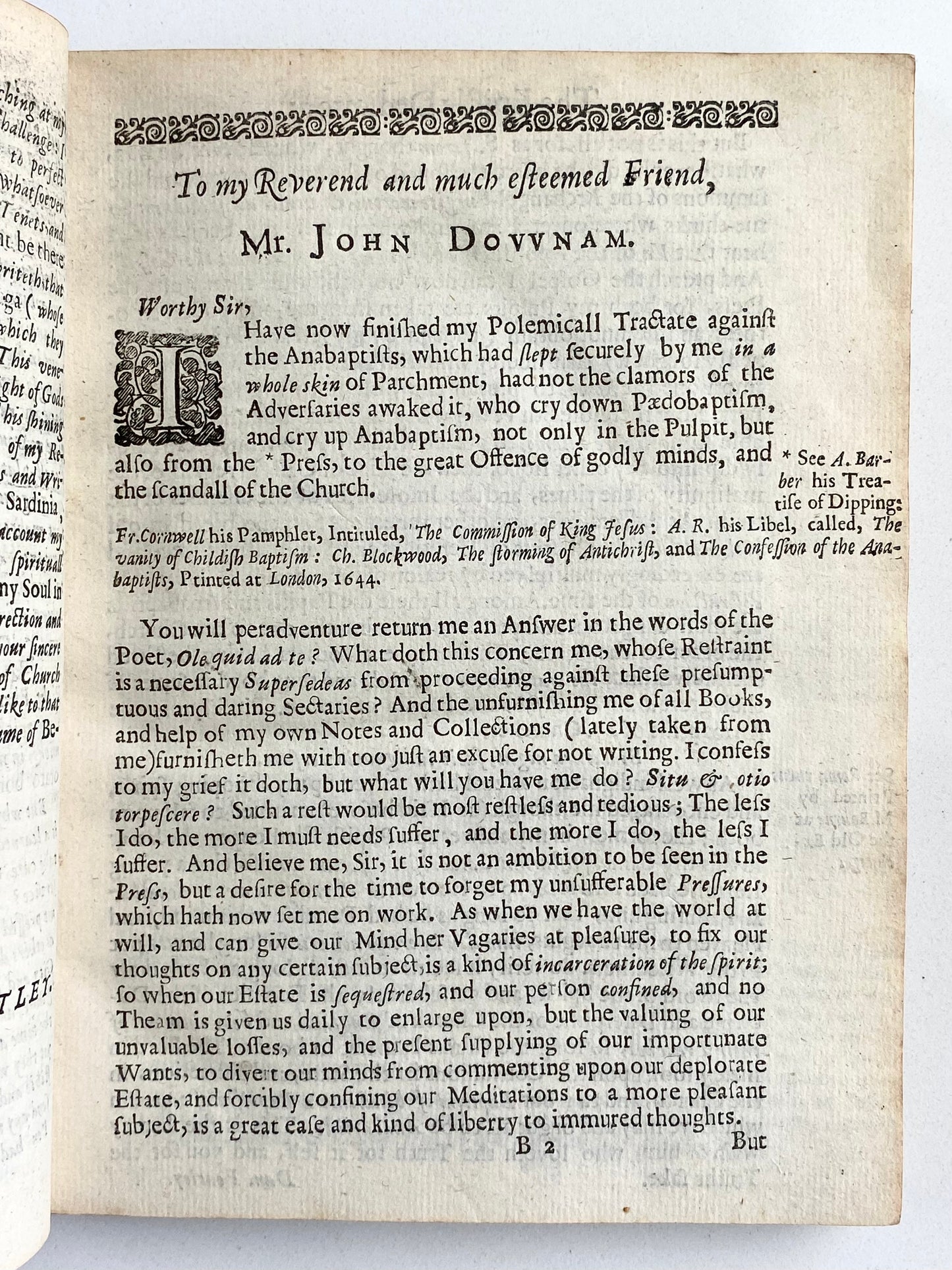 1660 DANIEL FEATLEY. The Dippers Dipt. Important Anti-Baptist Puritan Polemic. Scathing!