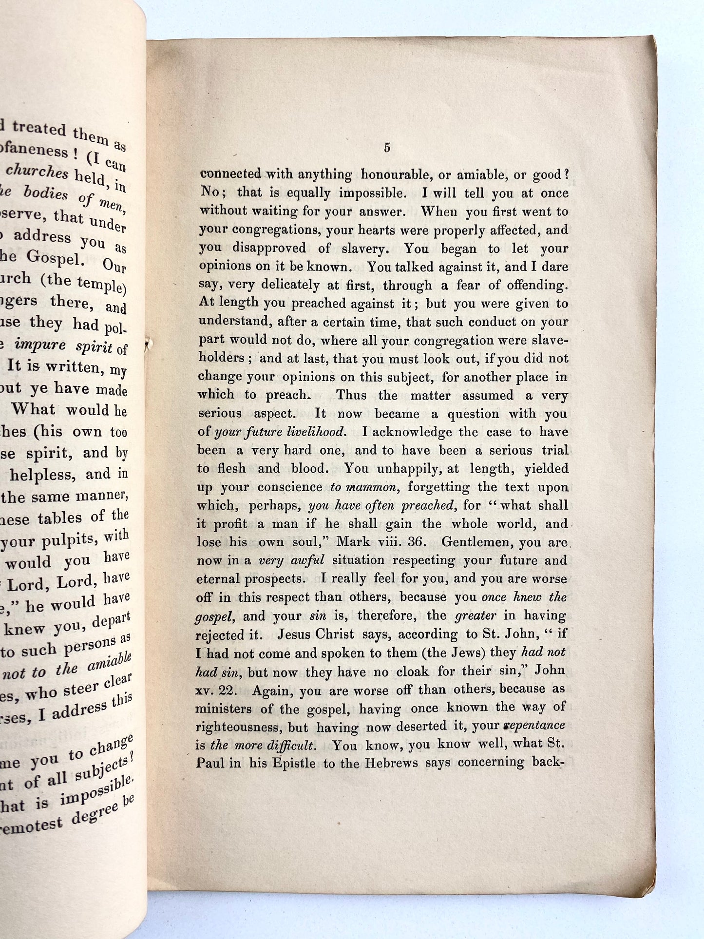 1841 THOMAS CLARKSON. Letter to American Clergy & Southern Slaver-Holders on Evils of Slavery.