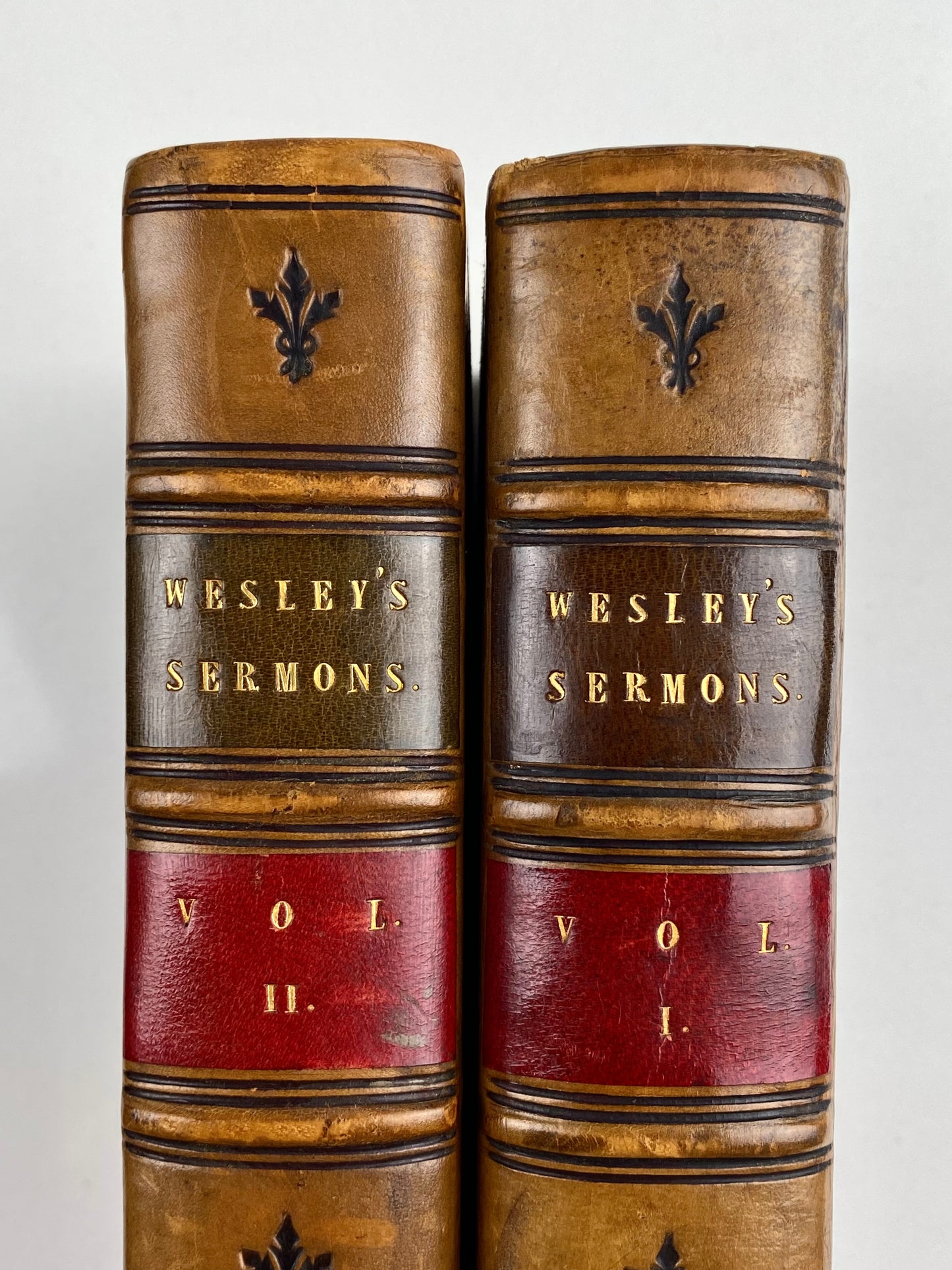 1832 JOHN WESLEY. Sermons on Several Occasions in Fine Half Leather. Very Attractive.