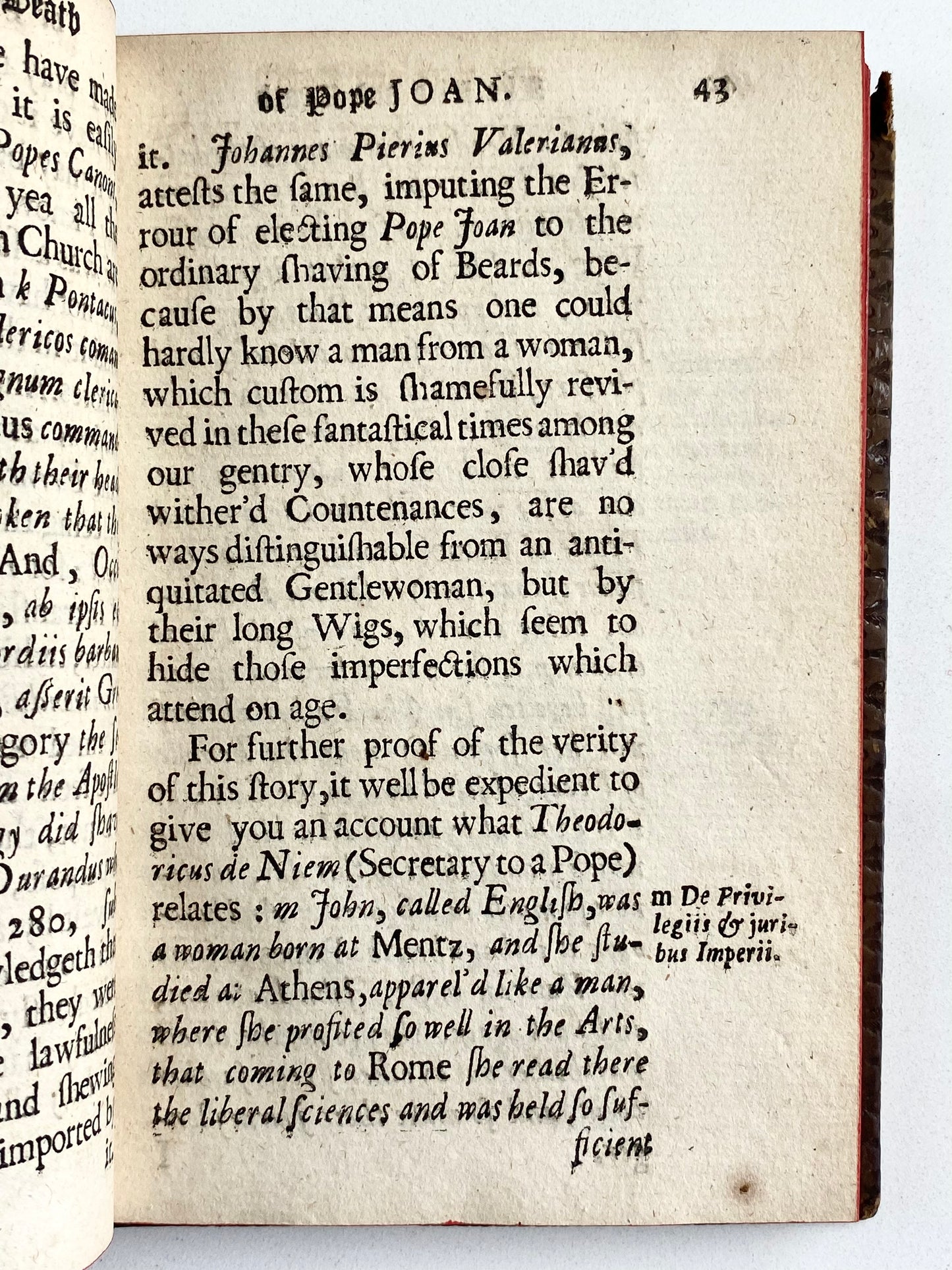 1675 POPE JOAN & HER BASTARD CHILD. Rare, Red-Hot 17th Century Anti-Catholic Puritan Polemic.