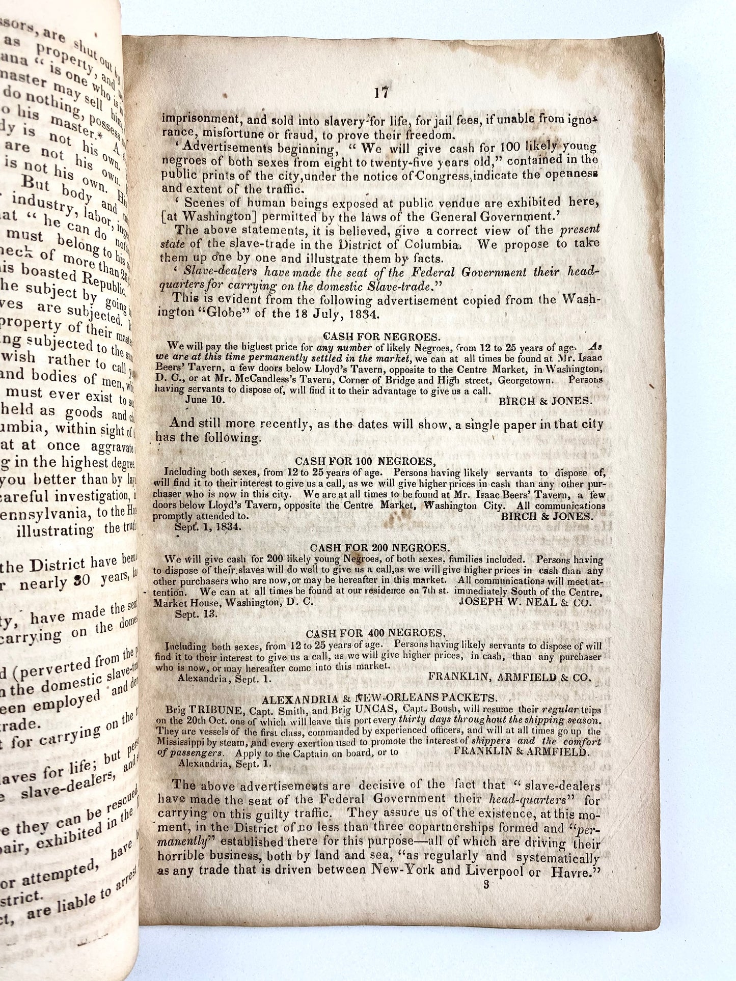 1834 SLAVERY & ABOLITION. Proceedings of the New Hampshire Anti-Slavery Convention. Scarce!