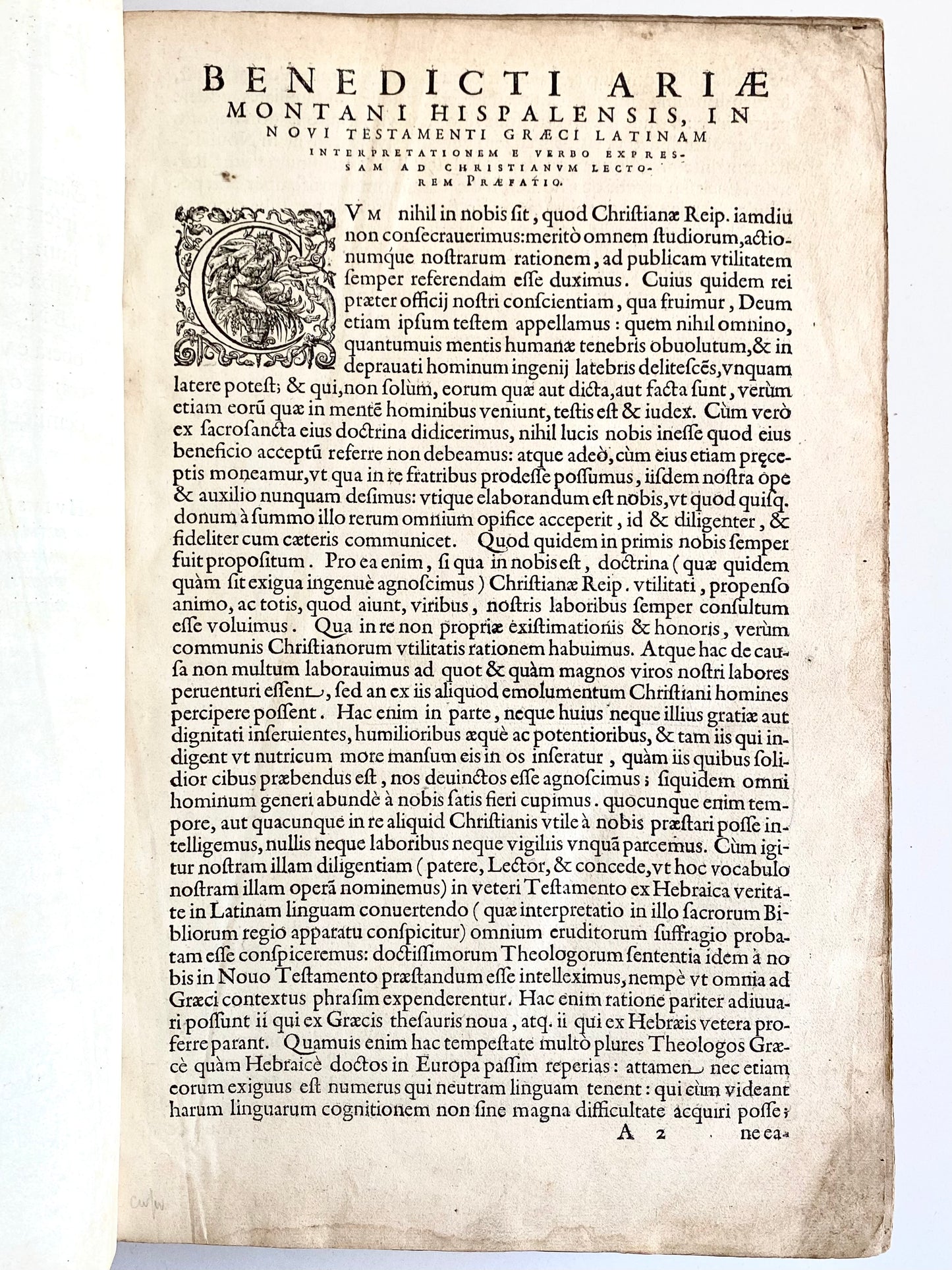 1572 CHRISTOPHER PLANTIN. Interlinear Old and New Testaments. The Greatest Biblical Printing of the Era.