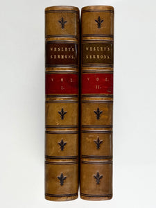 1832 JOHN WESLEY. Sermons on Several Occasions in Fine Half Leather. Very Attractive.