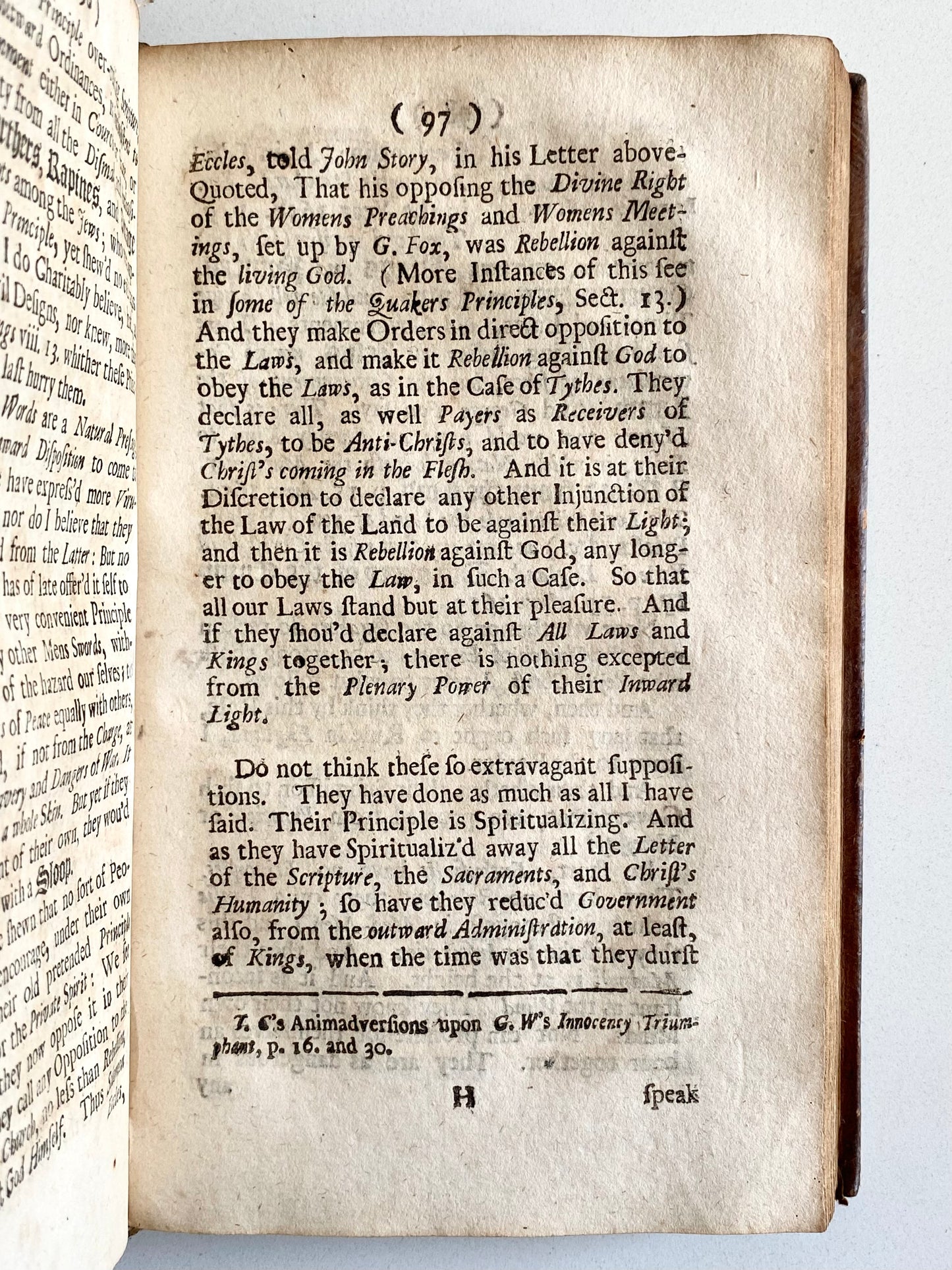 1698 QUAKERS. A Snake in the Grass; Or, Satan an Angel of Light. Anti-Quaker.