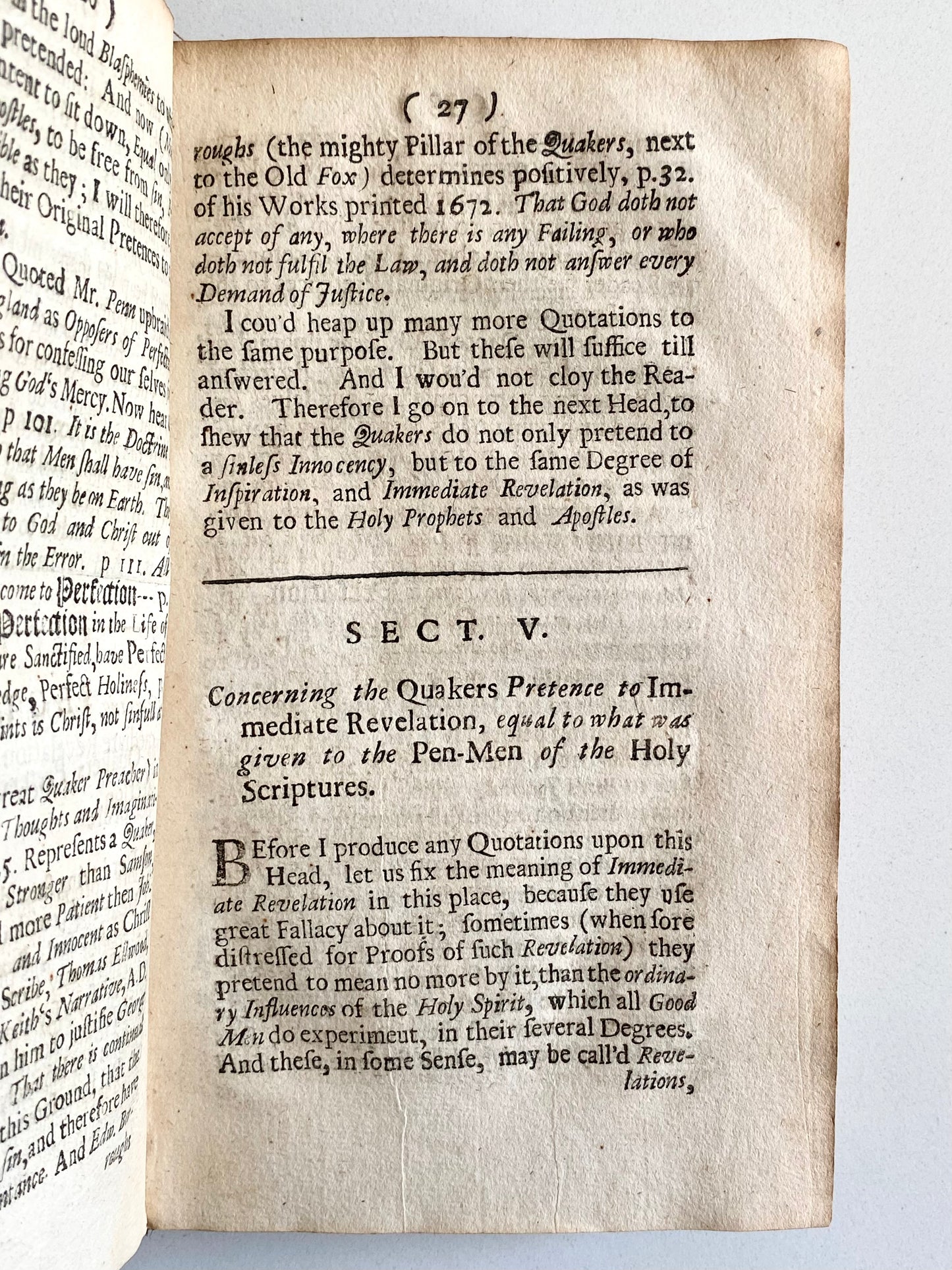 1698 QUAKERS. A Snake in the Grass; Or, Satan an Angel of Light. Anti-Quaker.