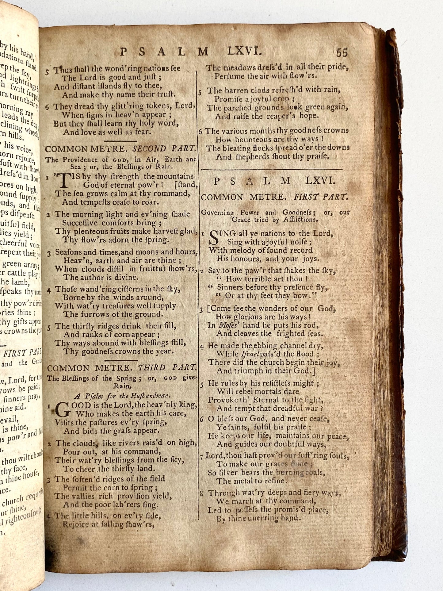 1791 ISAAC WATTS. Post-Revolutionary War "Americanized" Imprint of Watts' Psalms & Hymns.