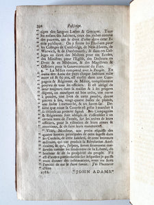 1787 JOHN ADAMS. A Defence of the Constitution of the United States. First Edition.
