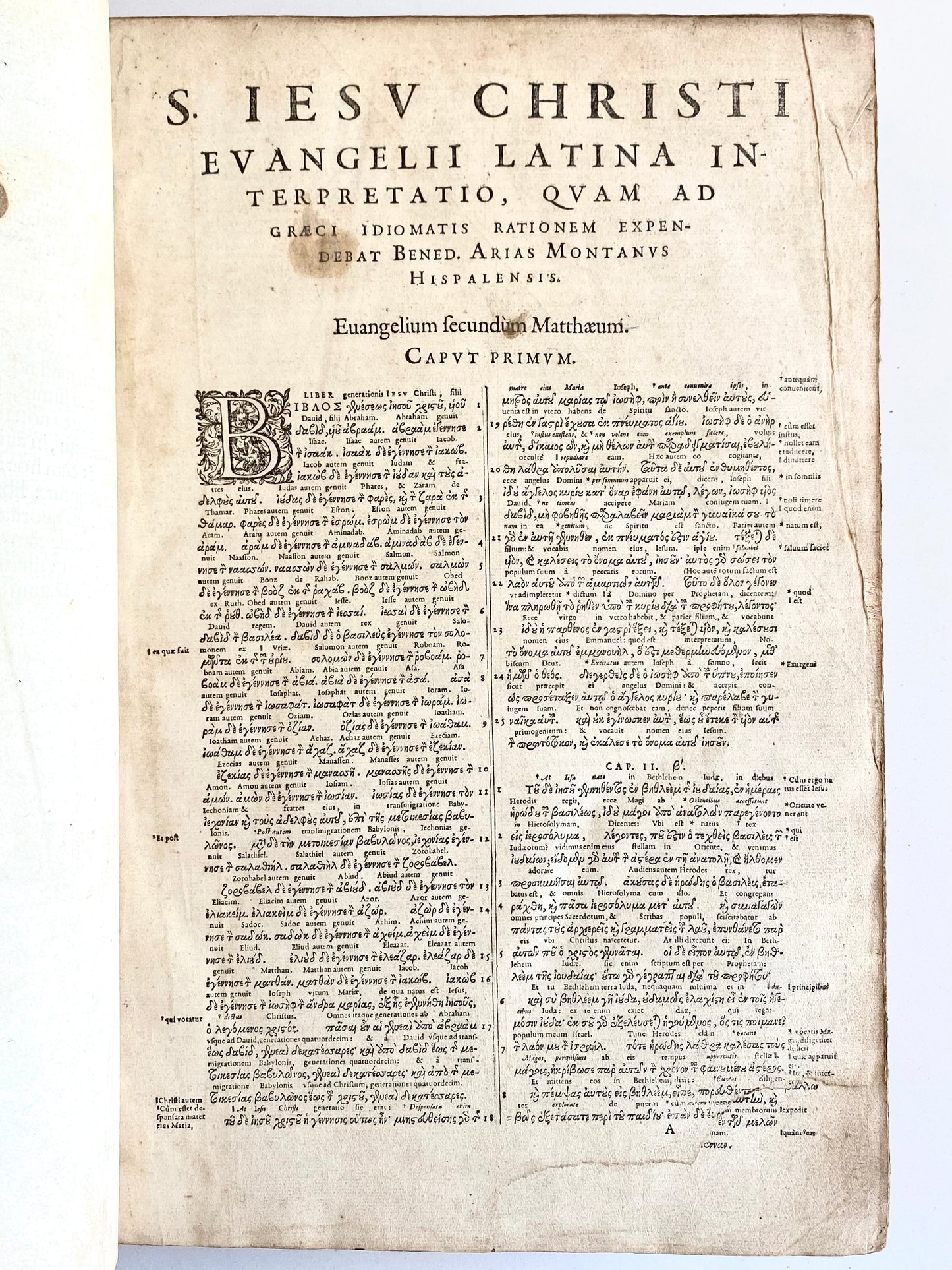 1572 CHRISTOPHER PLANTIN. Interlinear Old and New Testaments. The Greatest Biblical Printing of the Era.