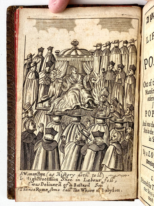 1675 POPE JOAN & HER BASTARD CHILD. Rare, Red-Hot 17th Century Anti-Catholic Puritan Polemic.