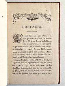 1870 MARIA J. B. BROWNE. La Biblia Prestada. Scarce Early Spanish Tract Signed by Female Translator.