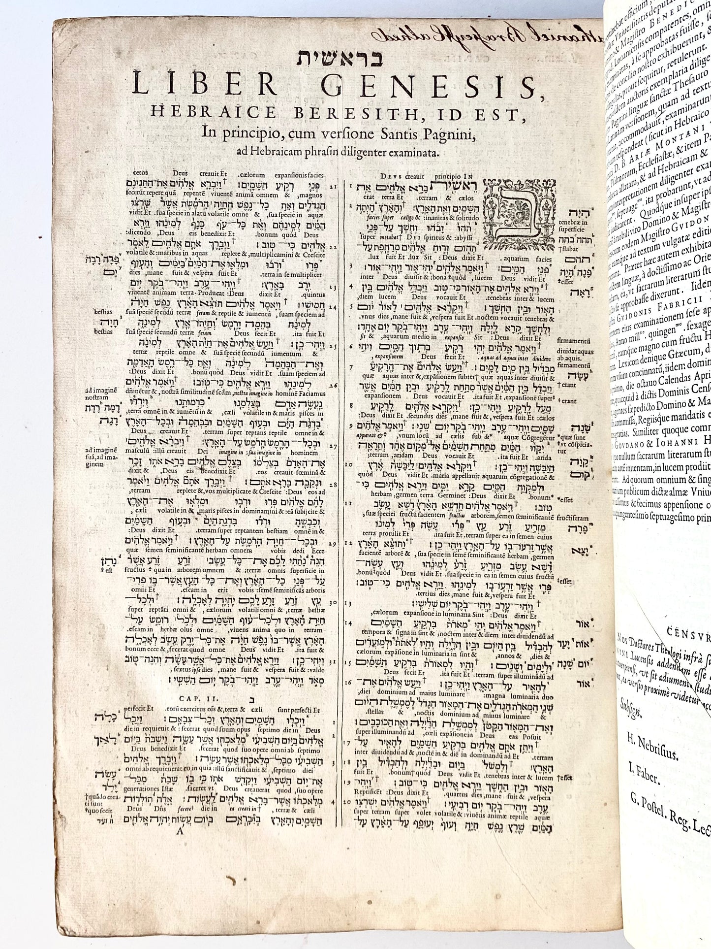 1572 CHRISTOPHER PLANTIN. Interlinear Old and New Testaments. The Greatest Biblical Printing of the Era.