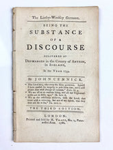 Load image into Gallery viewer, 1754 JOHN CENNICK. Early Methodist - Moravian Sermon on Mixed Linen and Wool. Revivalist.
