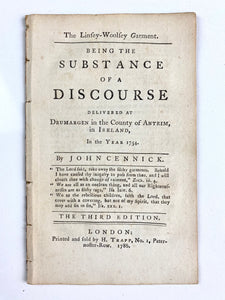 1754 JOHN CENNICK. Early Methodist - Moravian Sermon on Mixed Linen and Wool. Revivalist.