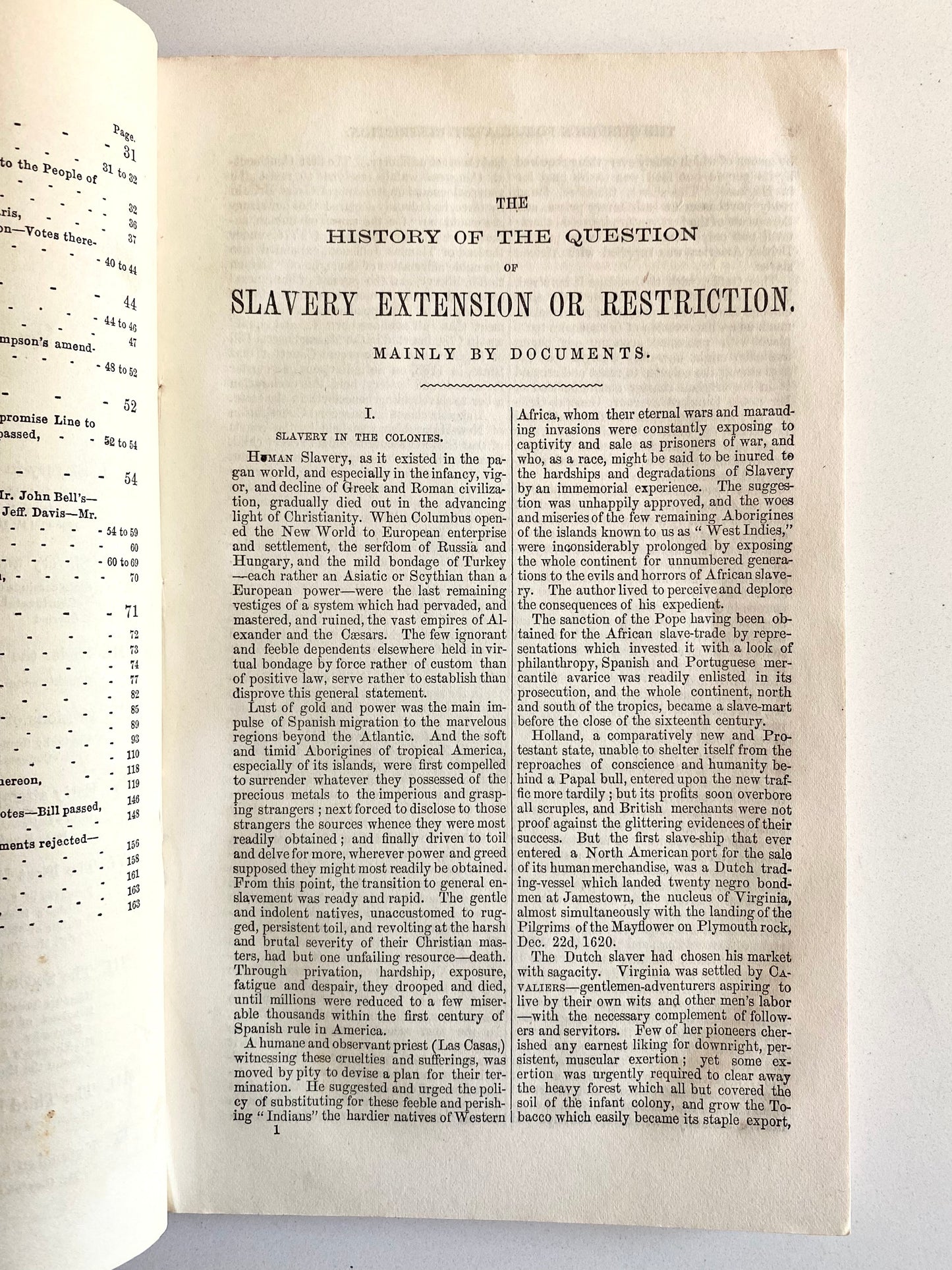 1856 HORACE GREELEY. History of Abolition in America from 1776 to 1856. Excellent Read!