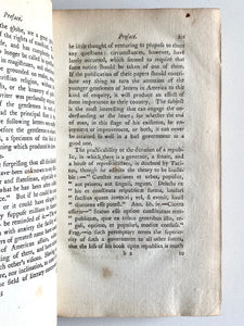 1787 JOHN ADAMS. A Defence of the Constitution of the United States. First Edition.