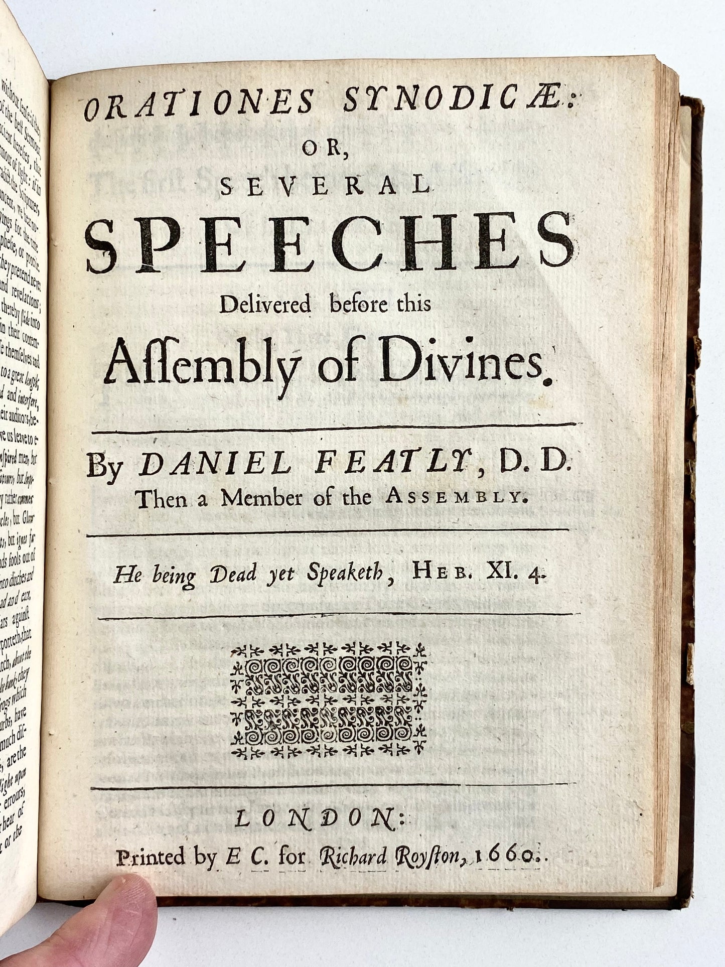 1660 DANIEL FEATLEY. The Dippers Dipt. Important Anti-Baptist Puritan Polemic. Scathing!