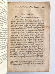 1742/1810 BAPTIST CONFESSION. Rare Early American Edition of Baptist Confession of Faith w/Extras!