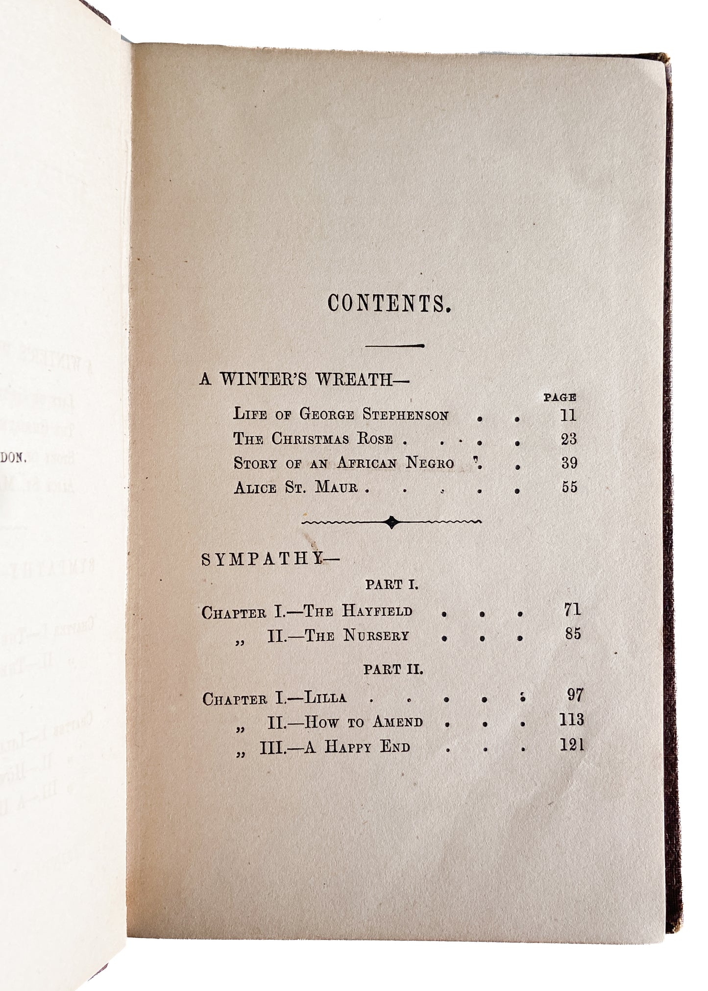 1861 STORY OF AN AFRICAN NEGRO. Winter's Wreath & Other Illustrative Tails. Christmas
