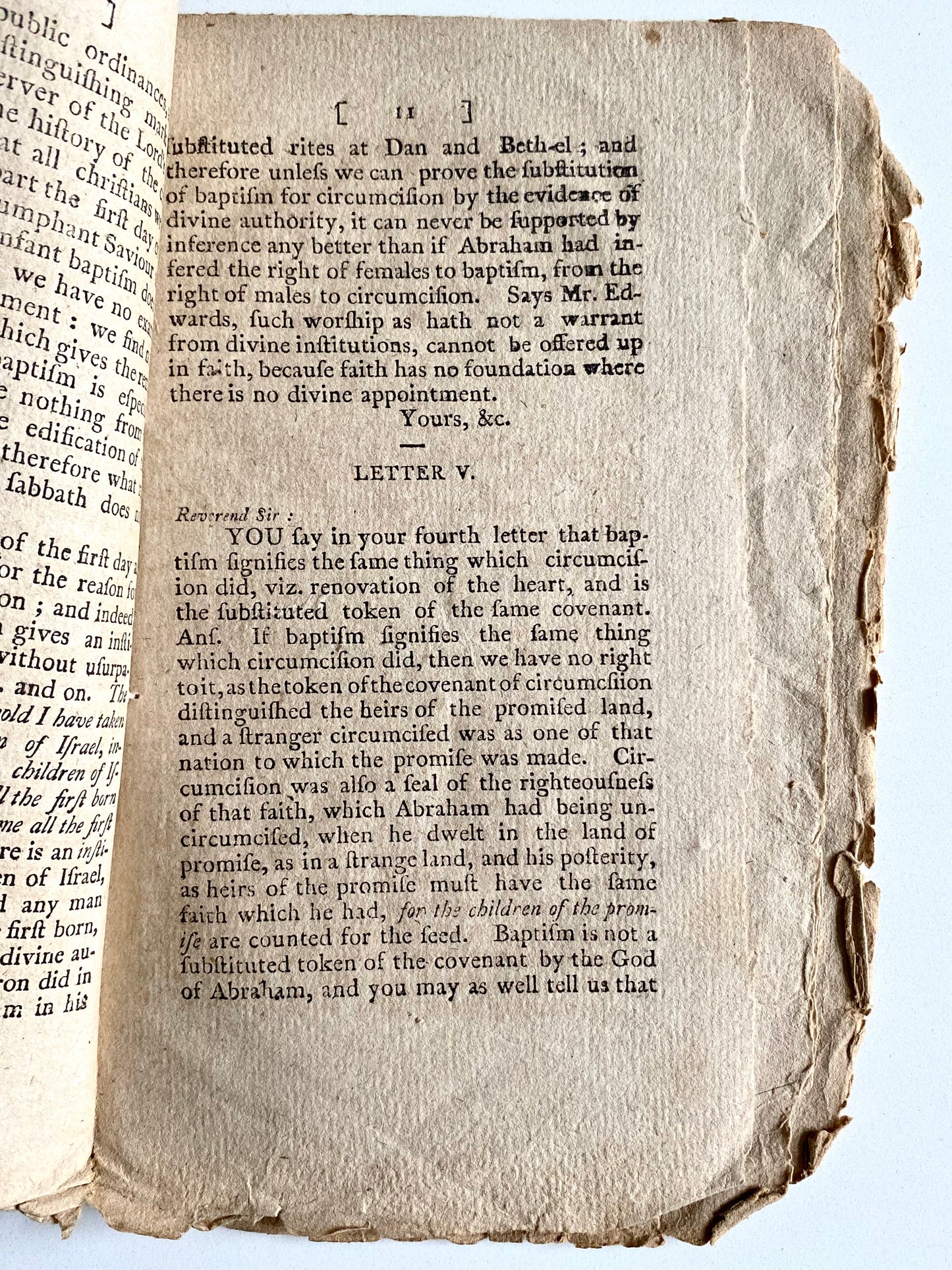 1808 PELATIAH CHAPIN. Important Early American Baptist Work on Believer's Immersion.