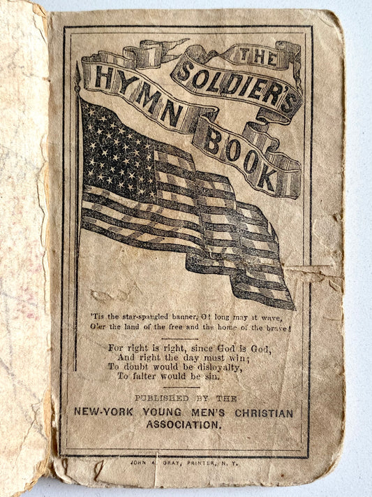 1861 CIVIL WAR. Early Soldier-Used Hymnal. The First Hymnal Published for Union Troops. Rare!