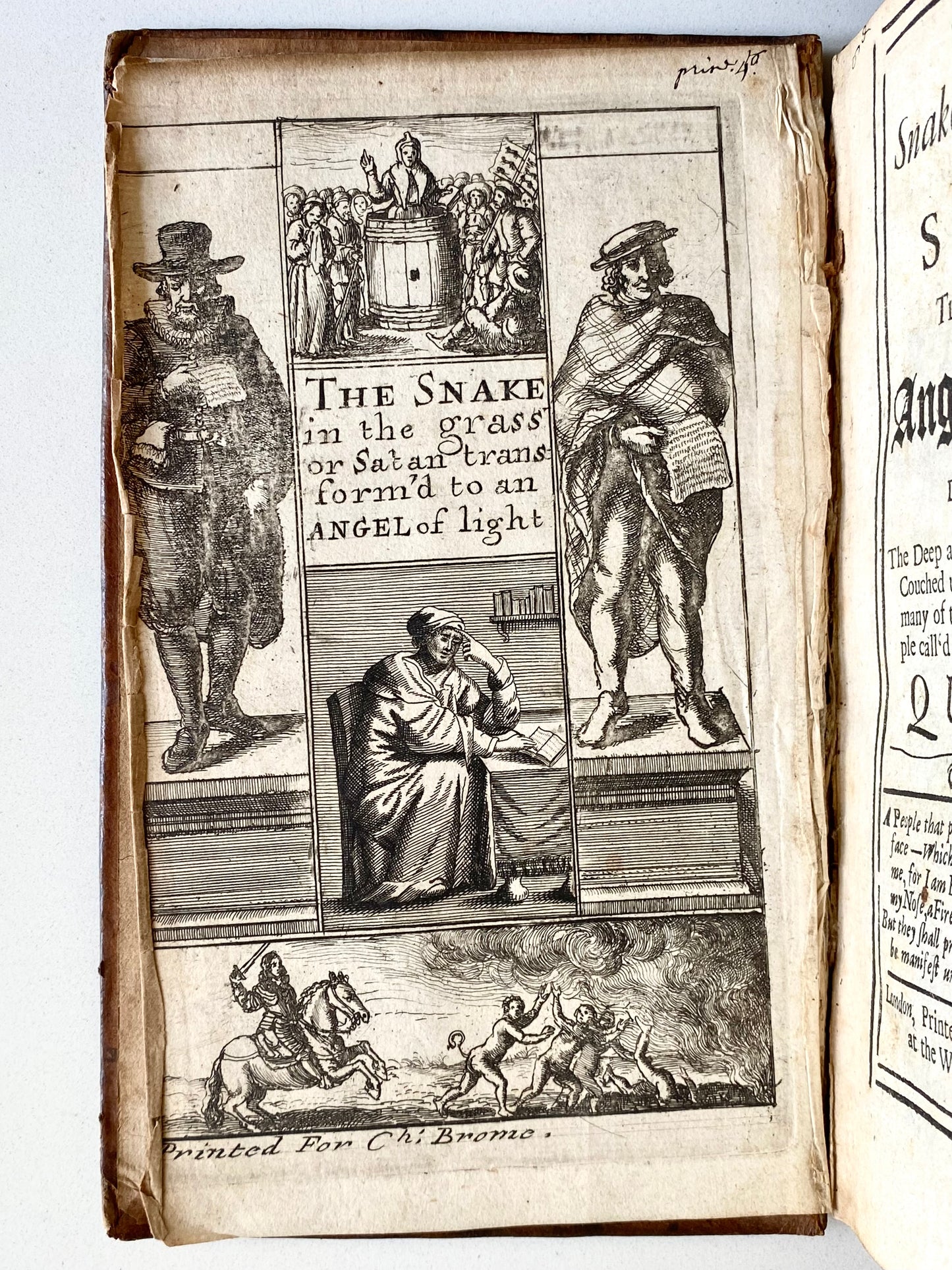 1698 QUAKERS. A Snake in the Grass; Or, Satan an Angel of Light. Anti-Quaker.