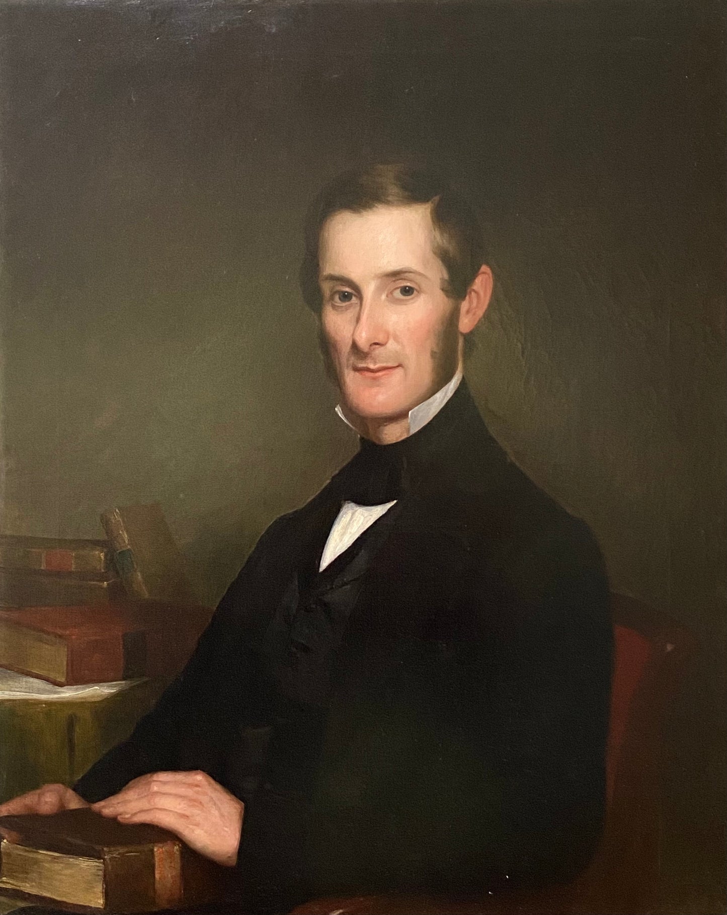 1847 DAVID TAPPAN STODDARD. Oil on Canvas of Important Middle Eastern Missionary & Bible Translator