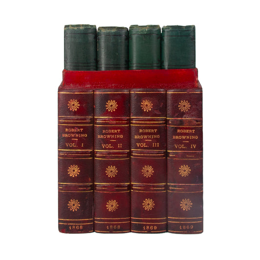 1868-69 ROBERT BROWNING. The Ring and the Book. First Edition in Custom Vertical Clamshell Box.