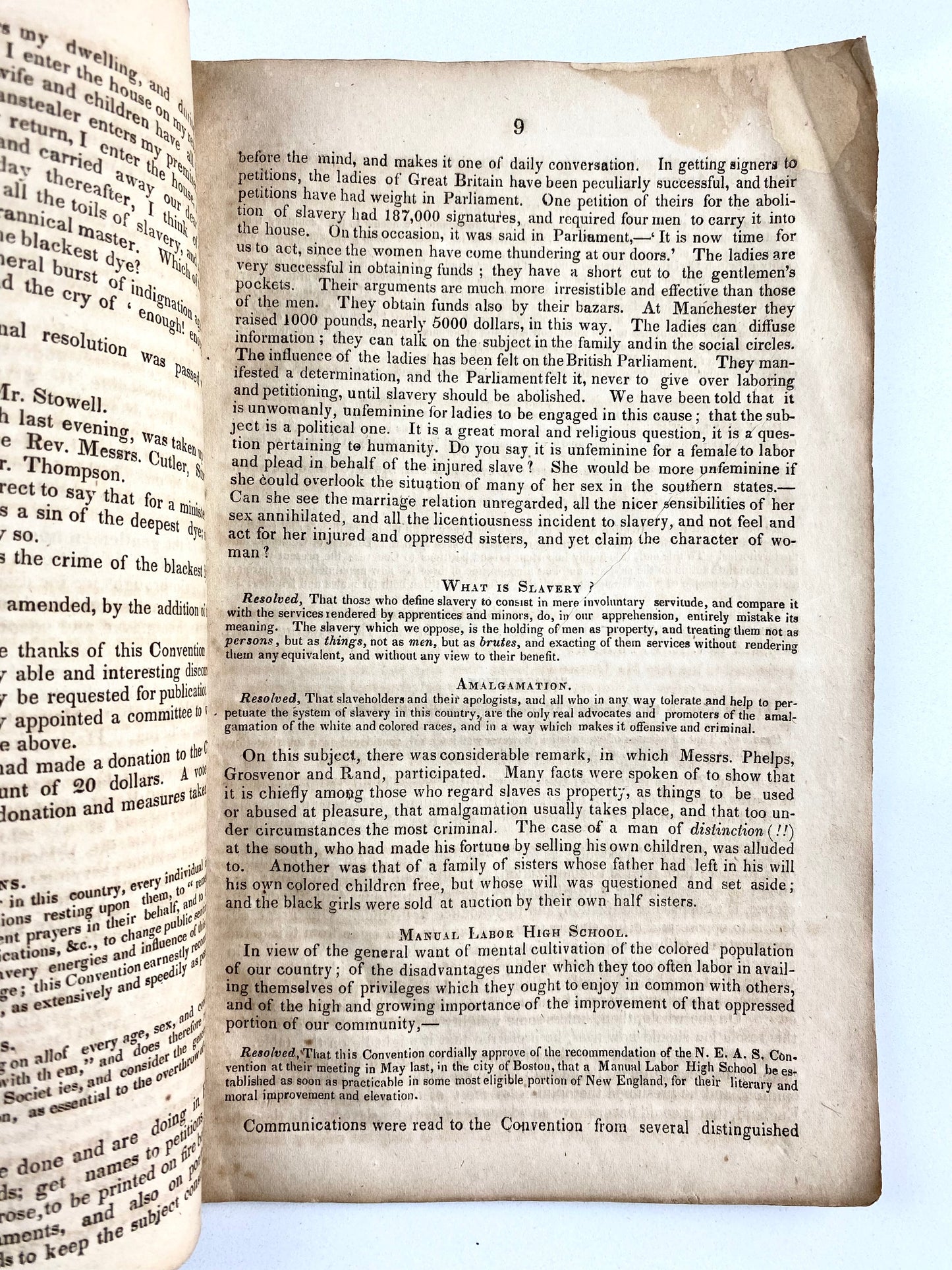 1834 SLAVERY & ABOLITION. Proceedings of the New Hampshire Anti-Slavery Convention. Scarce!