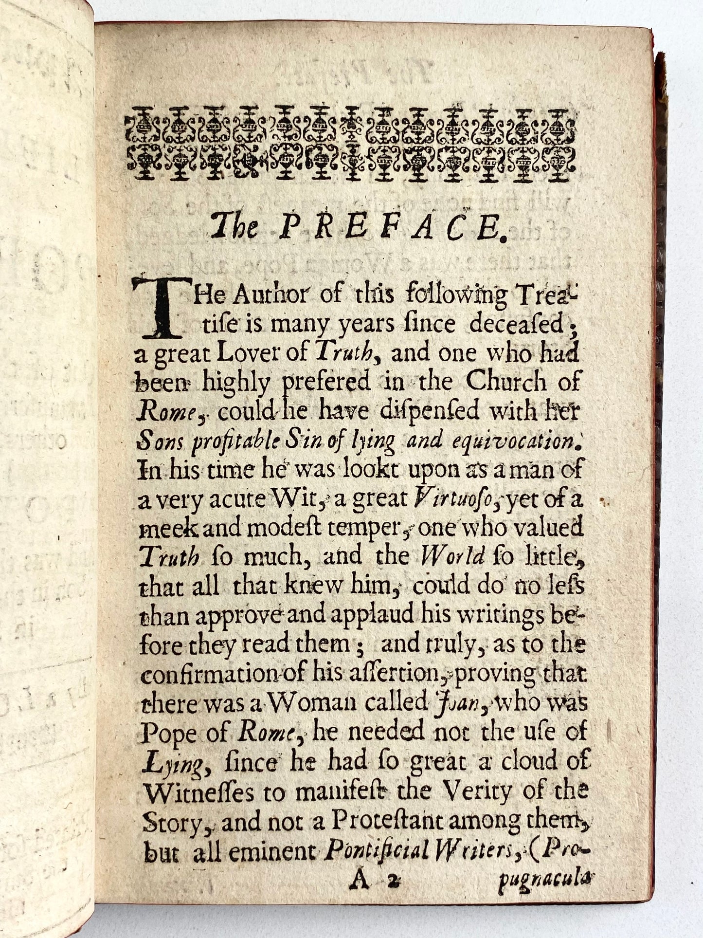 1675 POPE JOAN & HER BASTARD CHILD. Rare, Red-Hot 17th Century Anti-Catholic Puritan Polemic.