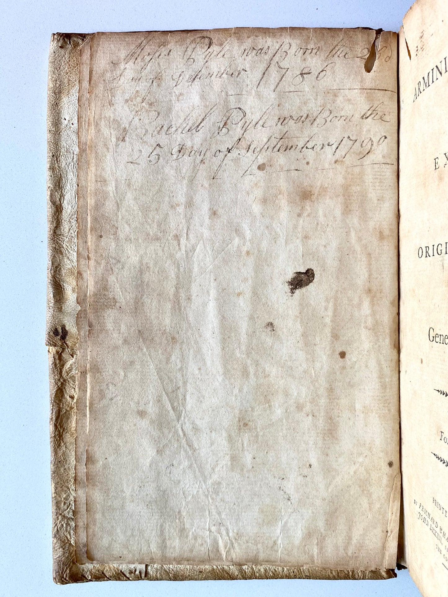 1789 FRANCIS ASBURY & THOMAS COKE. Scarce First Year of American "Arminian Magazine" in Deer Skin Binding with Superb Provenance.