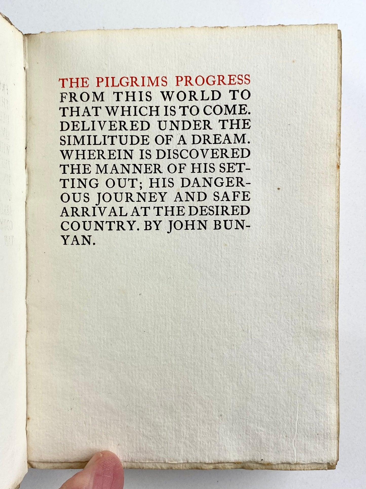 1899 JOHN BUNYAN. Limited Edition of PIlgrim's Progress in Vellum by Essex House Press. Beauty!