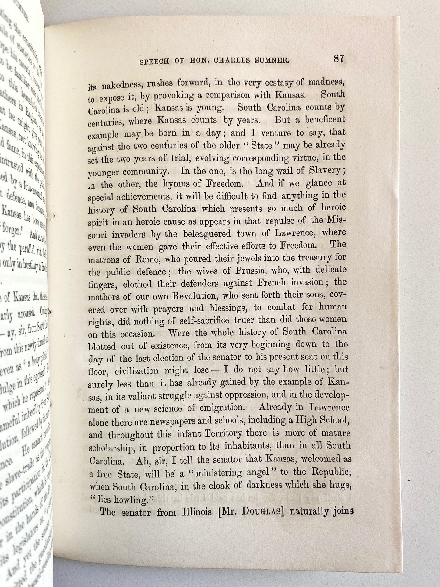 1856 SLAVERY. The Speech that God Charles Sumner Beat Unconscious on the Senate Floor!