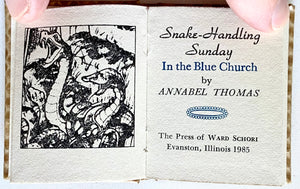 1985 SNAKE HANDLING. Snake Handling Sunday in the Blue Church - Bound in Boa Constrictor.