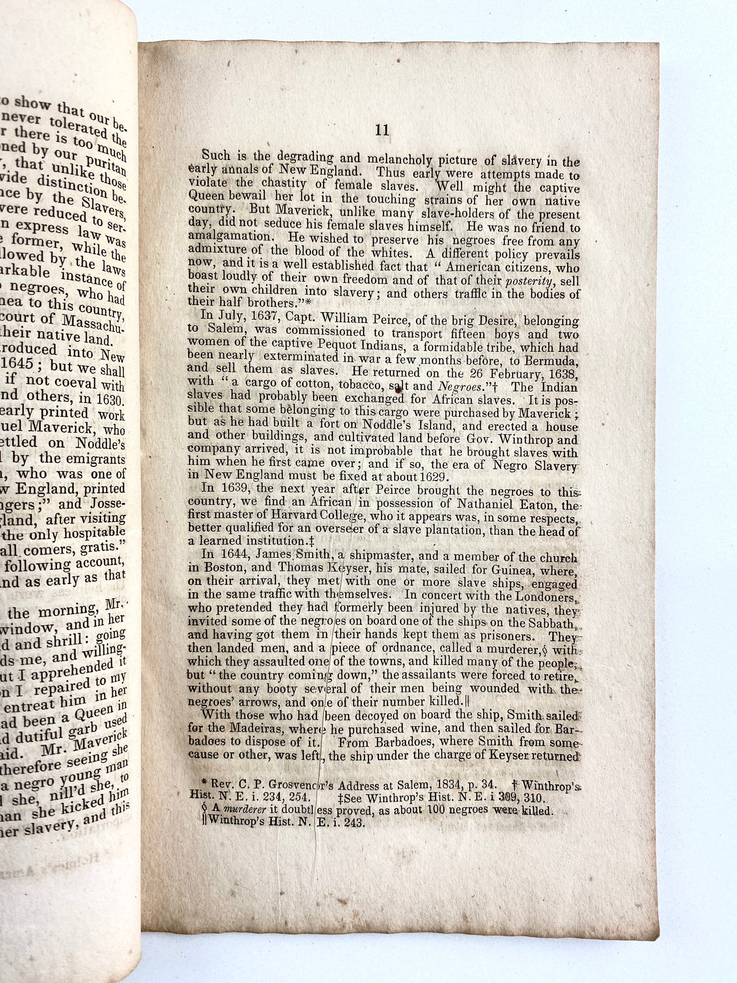 1835 SLAVERY & ABOLITION. New Hampshire Anti-Slavery Society - Early History of American Slavery