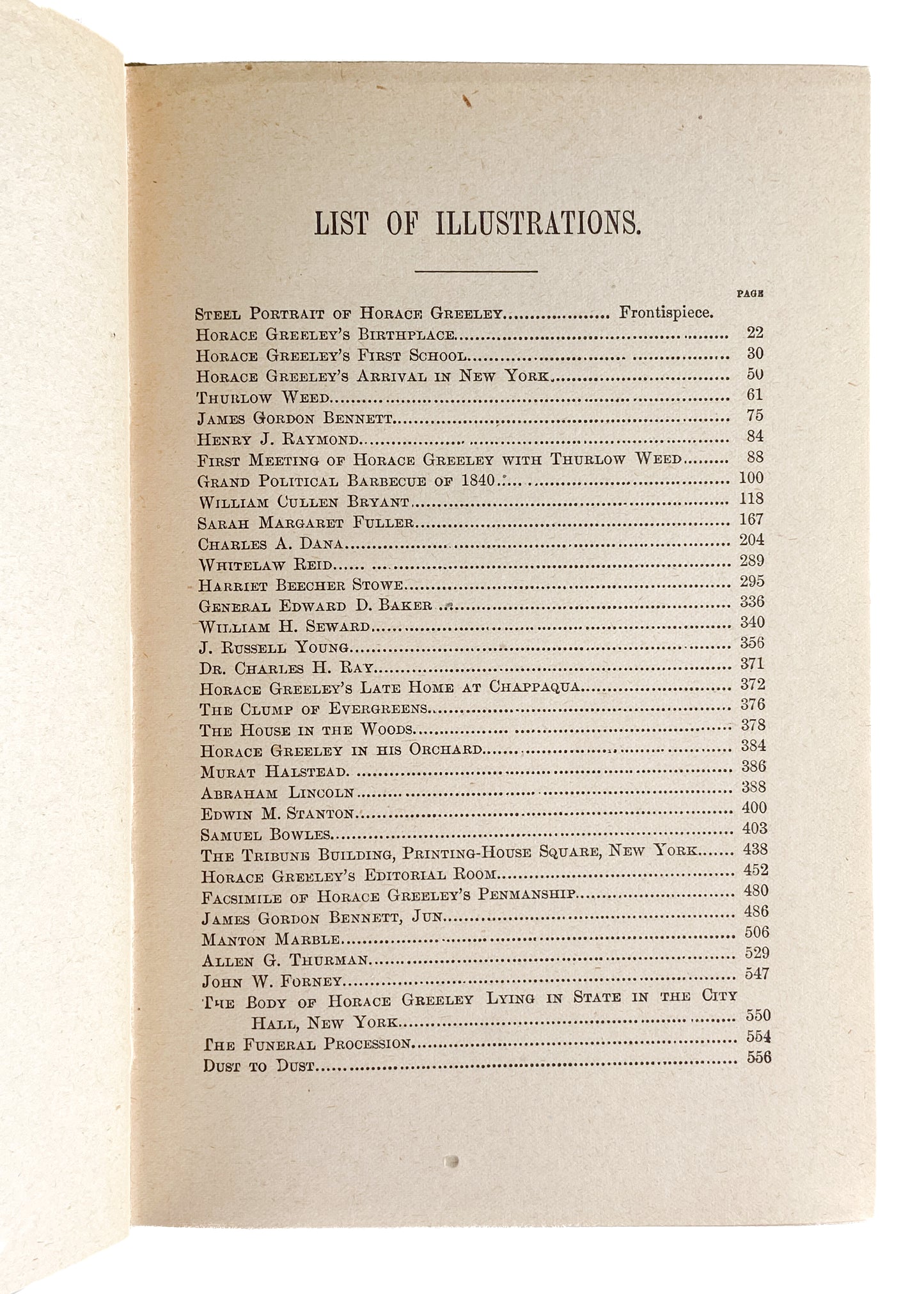 1890 HORACE GREELEY BIO. Extensive on Slavery, Abolition, Civil War, Underground Railroad, &c.