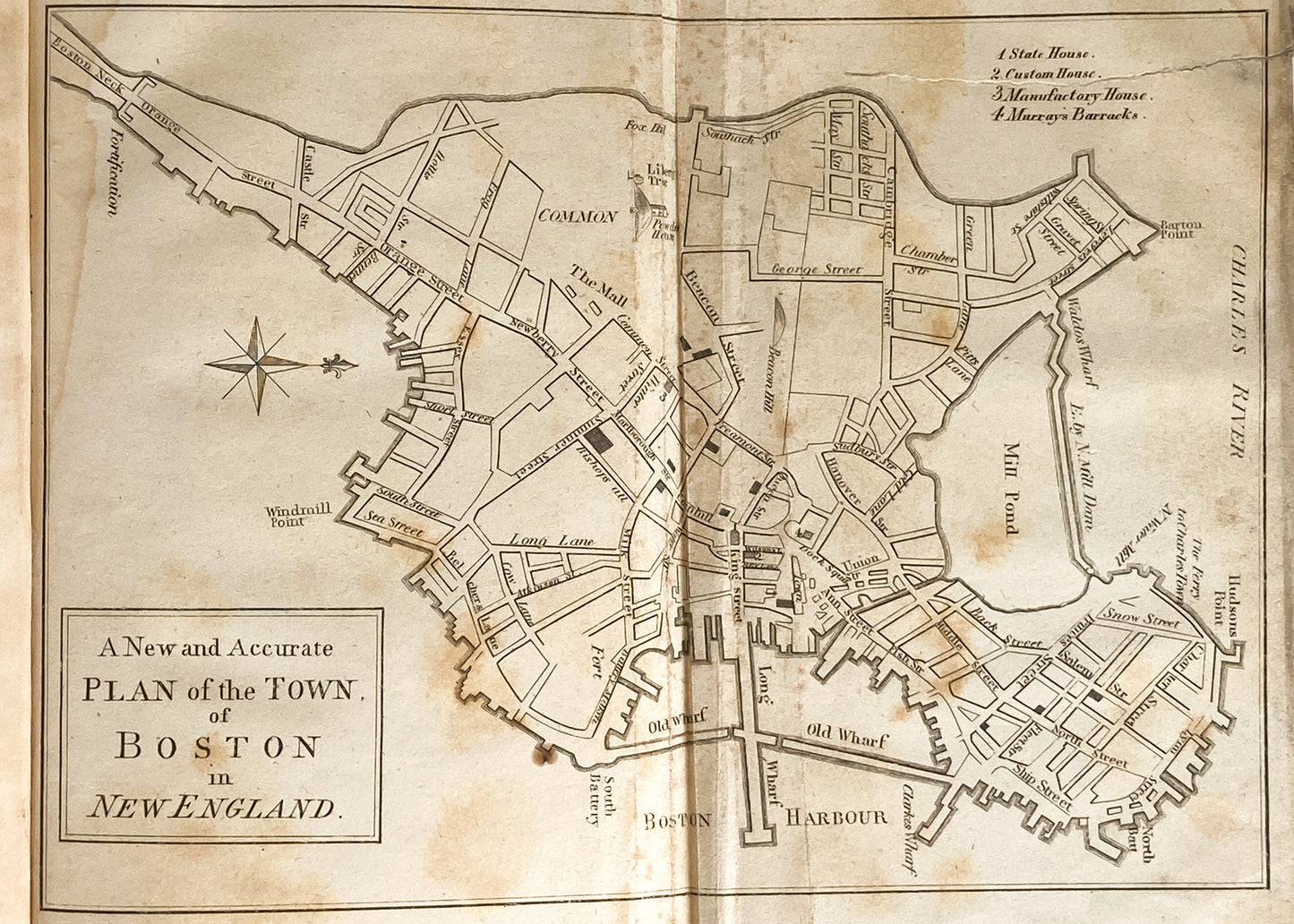 1770 / 1849 BOSTON MASSACRE. A Narrative of the Horrid Massacre in Boston, 1770 w/Fold-Out Map &c.