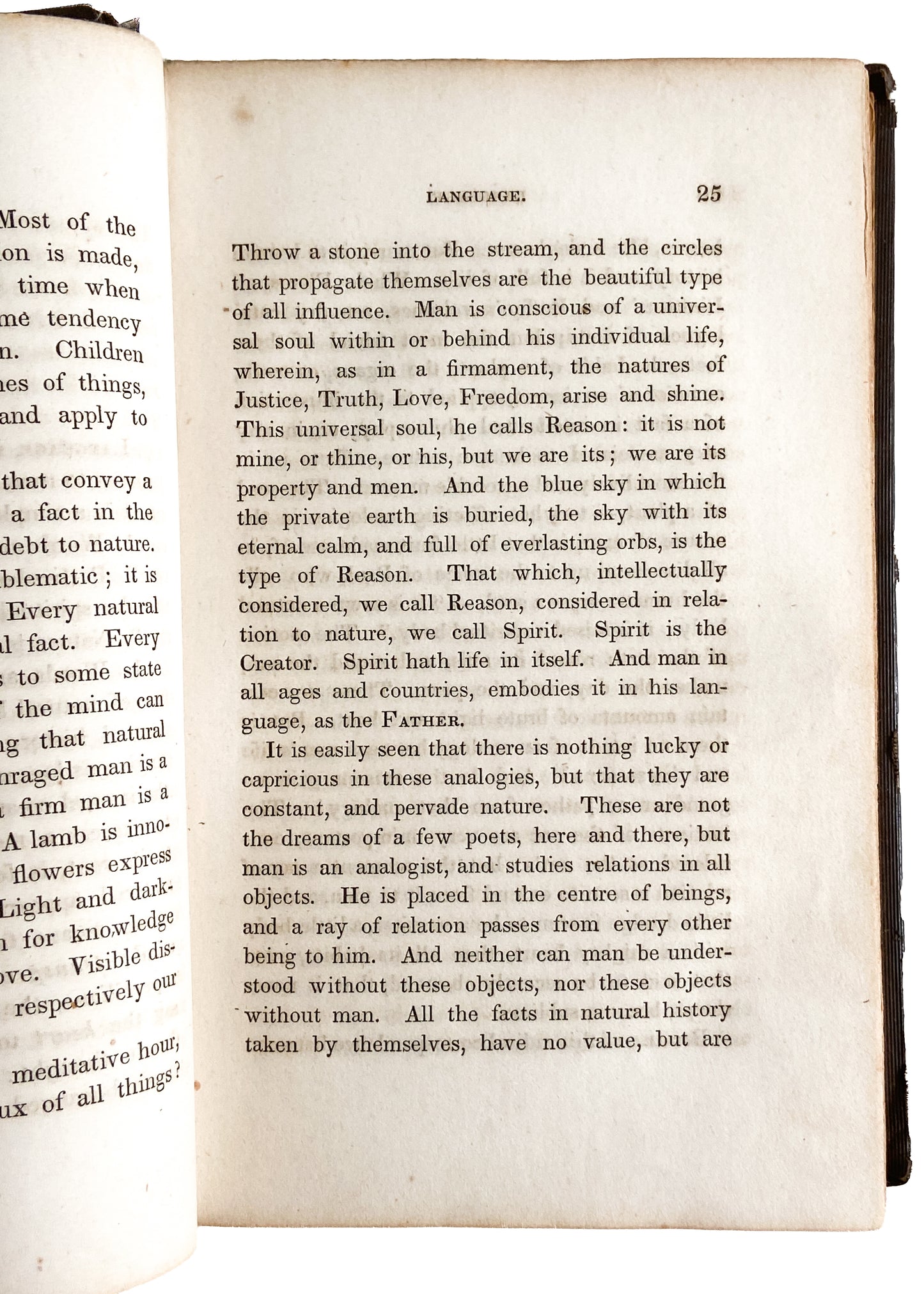 1849 RALPH WALDO EMERSON. Lectures and Addresses on Nature. First Edition with Superb Provenance.